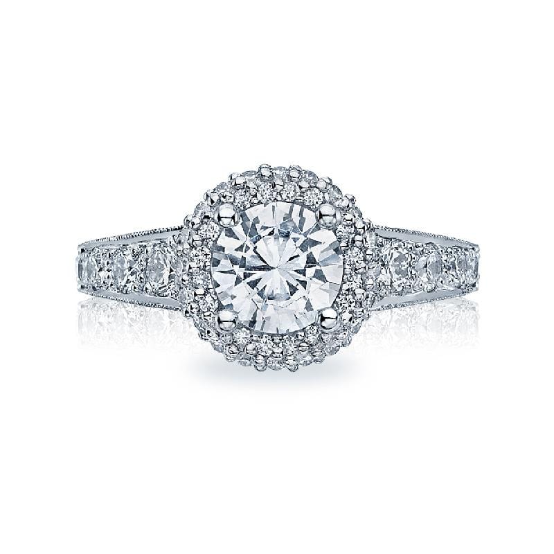 Tacori Engagement Ring Tacori 0.84ctw Diamond Cushion Shape Bloom Halfway Ring 18K