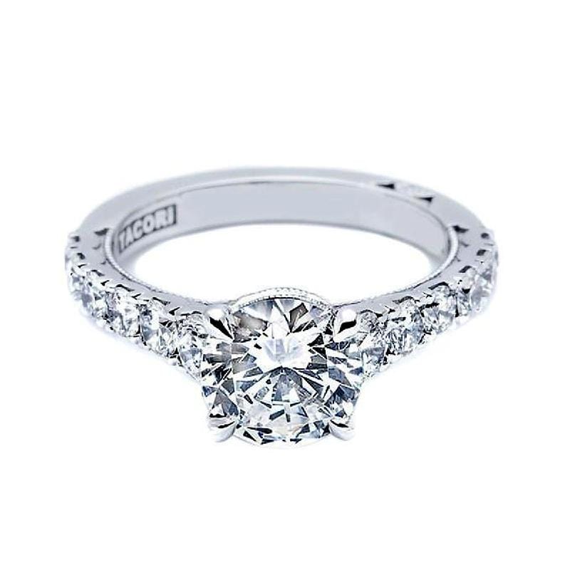 Tacori Engagement Ring Tacori 1.05ctw Diamond 1/2 Graduated Sculpted Crescent Ring 18K