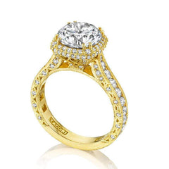 Tacori Engagement Ring Tacori 1.28CTW Diamond RoyalT Cushion Halo Ring 18K