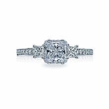 Load image into Gallery viewer, Tacori Engagement Ring Tacori Dantela Three Stone Princess Cut Diamond Ring 18K