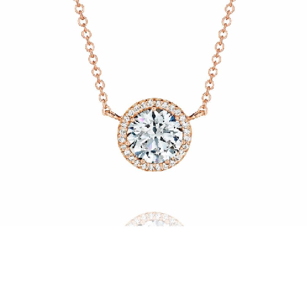 Tacori Pendant 0.09ctw Tacori Diamond Bloom Stud Pendant 16" necklace 18K Rose Gold