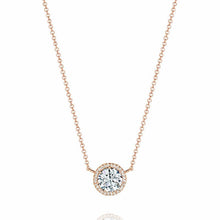Load image into Gallery viewer, Tacori Pendant 0.09ctw Tacori Diamond Bloom Stud Pendant 16&quot; necklace 18K Rose Gold